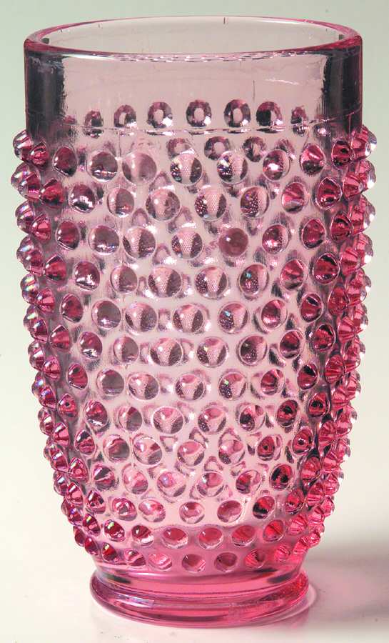 Hobnail Pink 14 Oz Flat Tumbler by Smith Glass -1