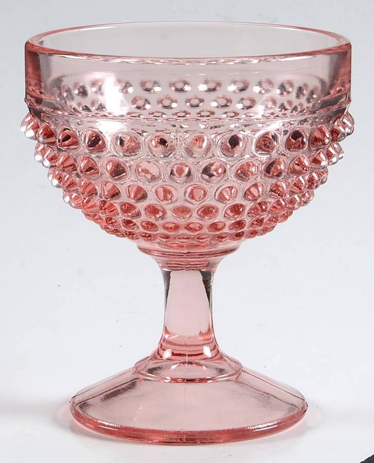 Hobnail Pink Champagne/Tall Sherbet by Smith Glass -1