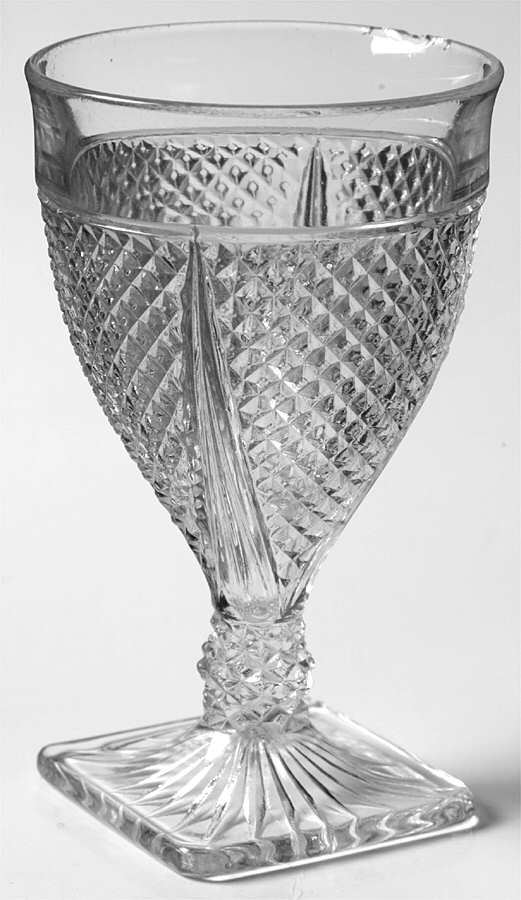 Early American Clear Water Goblet by Smith Glass -1