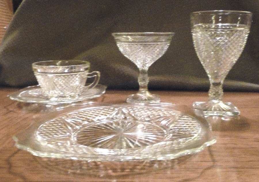 Early American Clear Champagne/Tall Sherbet by Smith Glass -1