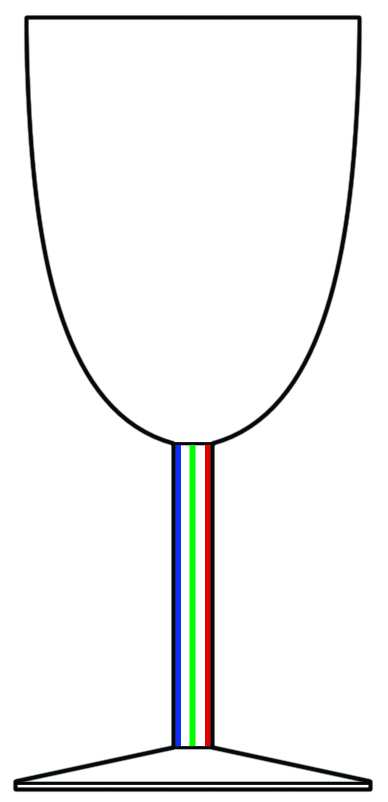 Arc En Ciel Water Goblet by St Louis-1