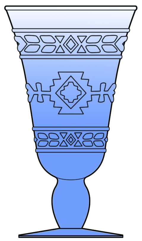 Adirondack Blue Water Goblet by Studio Nova-1