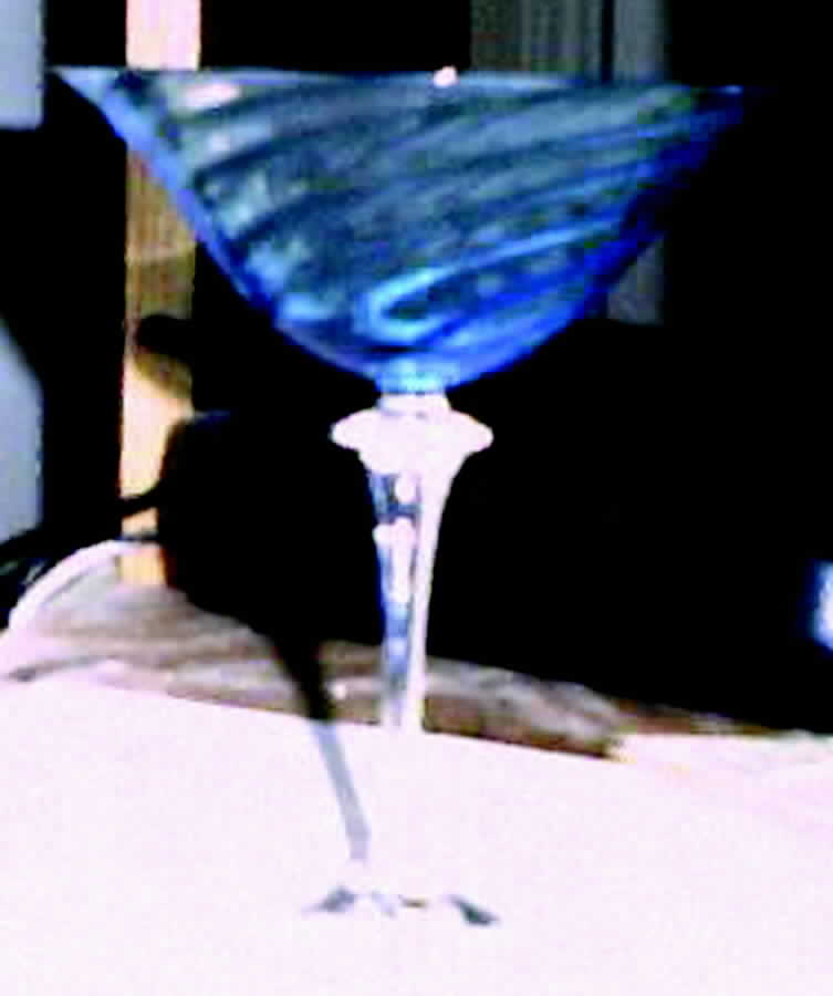 Garda Blue (Swirl Optic) Champagne/Tall Sherbet by F Schmidt-1