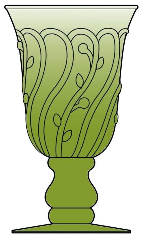 Provence Garden Green Wine Glass by Studio Nova-1