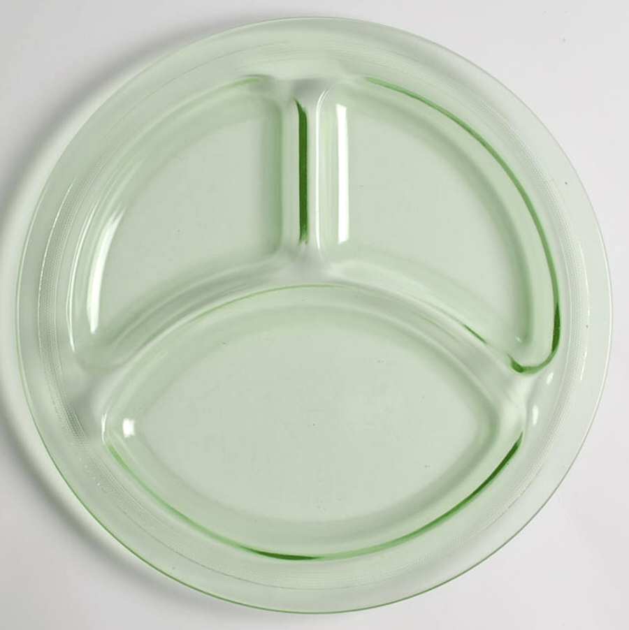 Homestead Green 9" Grill Plate by Smith Glass -1