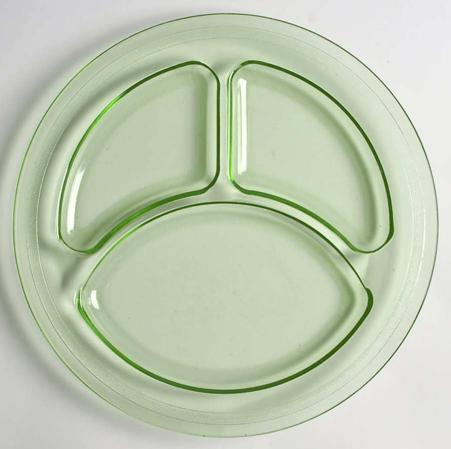 Homestead Green 10" Grill Plate by Smith Glass -1