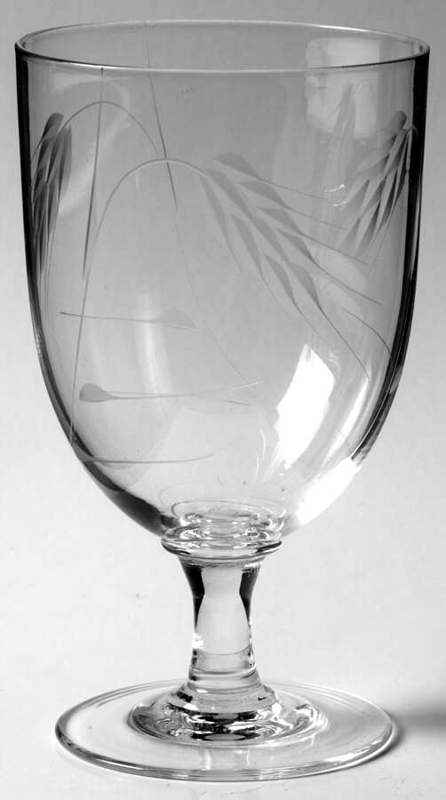 Wheat (Smooth Stem) Water Goblet by Sasaki-1