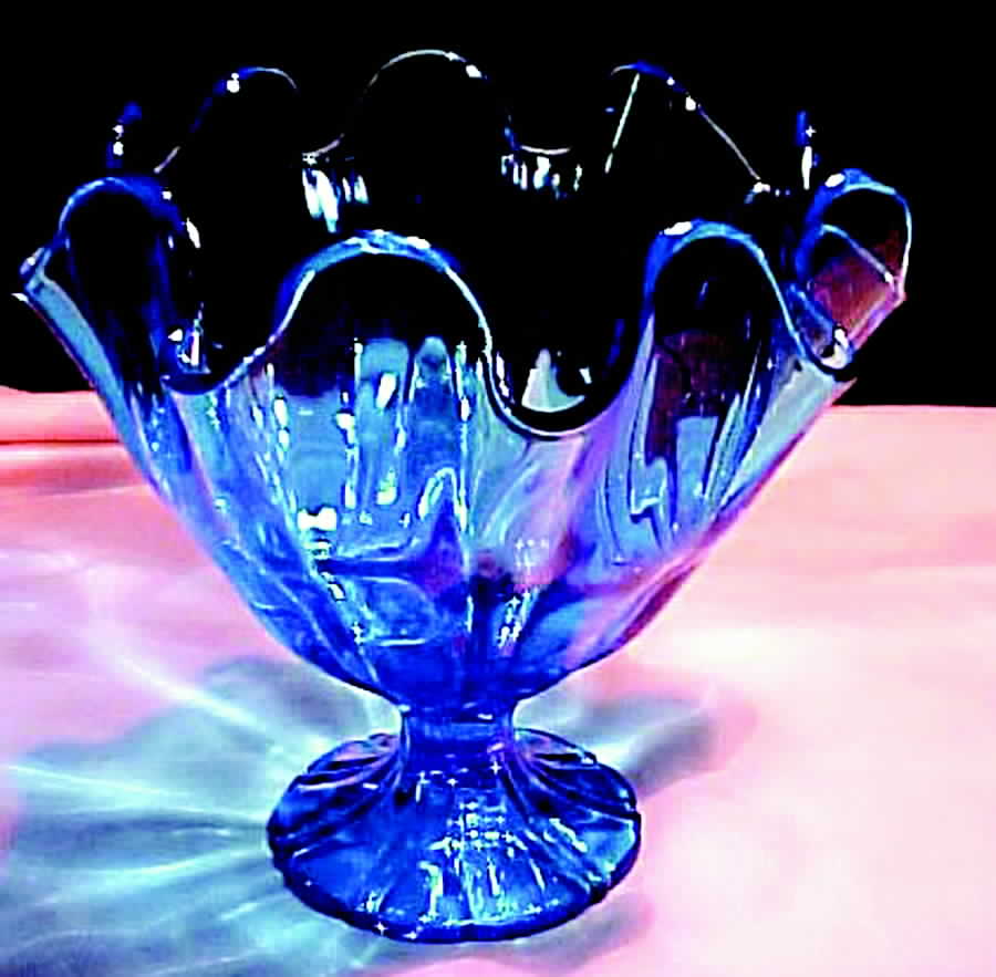Simplicity Peacock Blue Bud Vase by Smith Glass -1