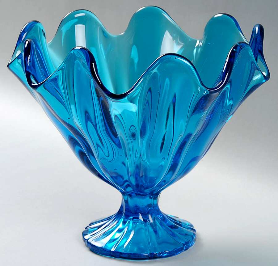 Simplicity Peacock Blue 7" Flower Vase by Smith Glass -1