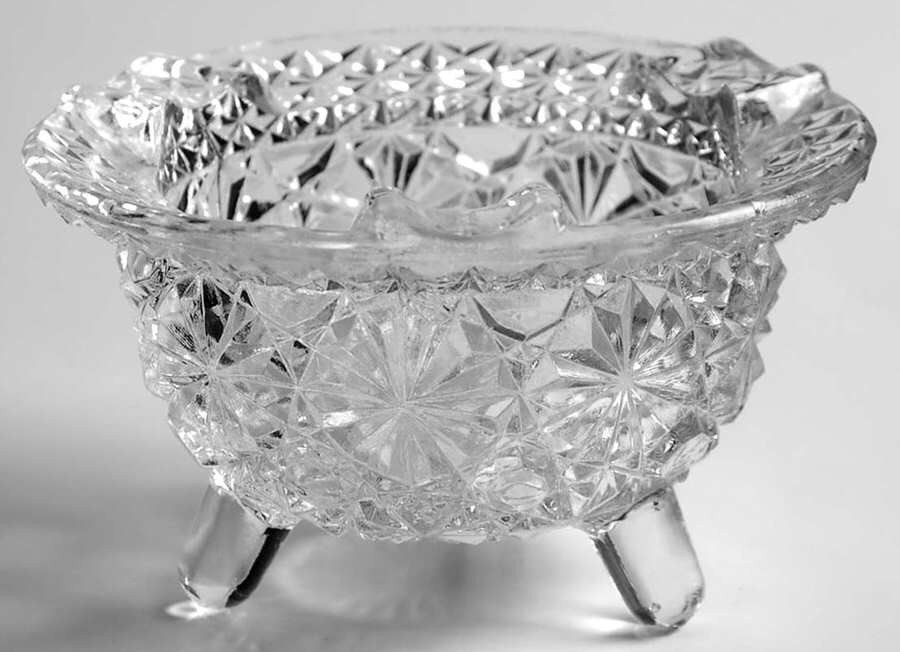 Daisy and Button Clear Ashtray by Smith Glass -1