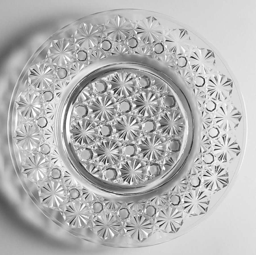 Daisy and Button Clear Luncheon Plate by Smith Glass -1