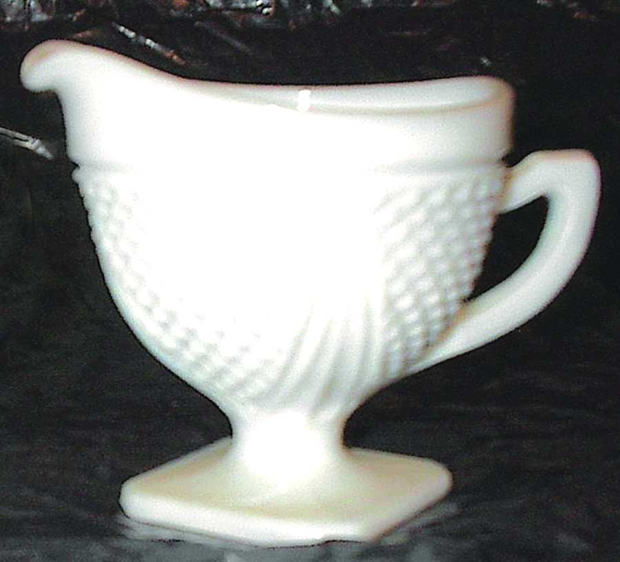 Early American Milk Glass Creamer by Smith Glass -1
