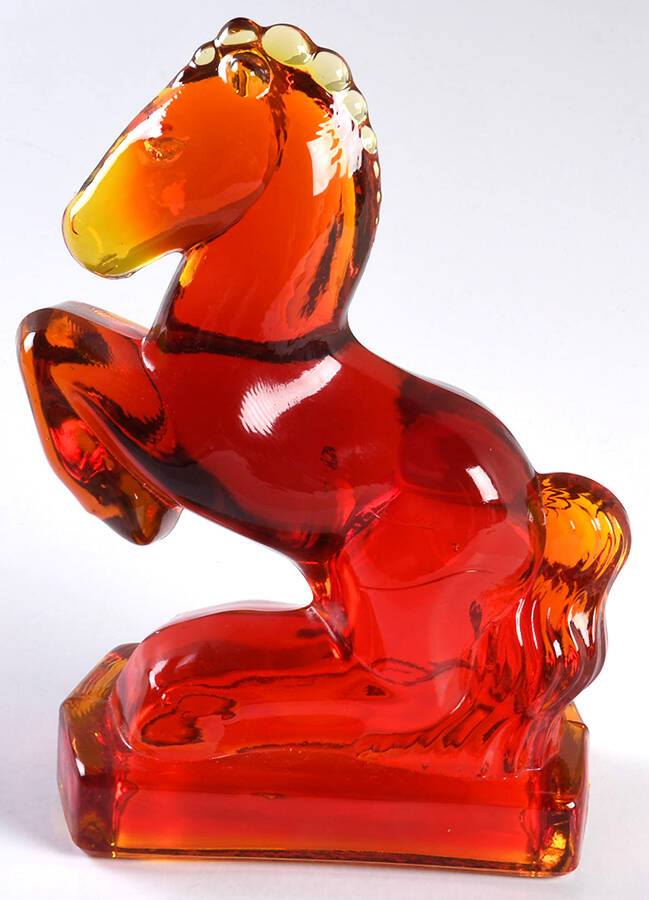 Animals & Figurines #6200 Rearing Horse Bookend by Smith Glass -1