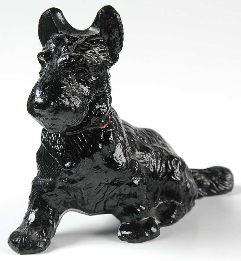 Animals & Figurines #6653 Large Scottie Dog by Smith Glass -1
