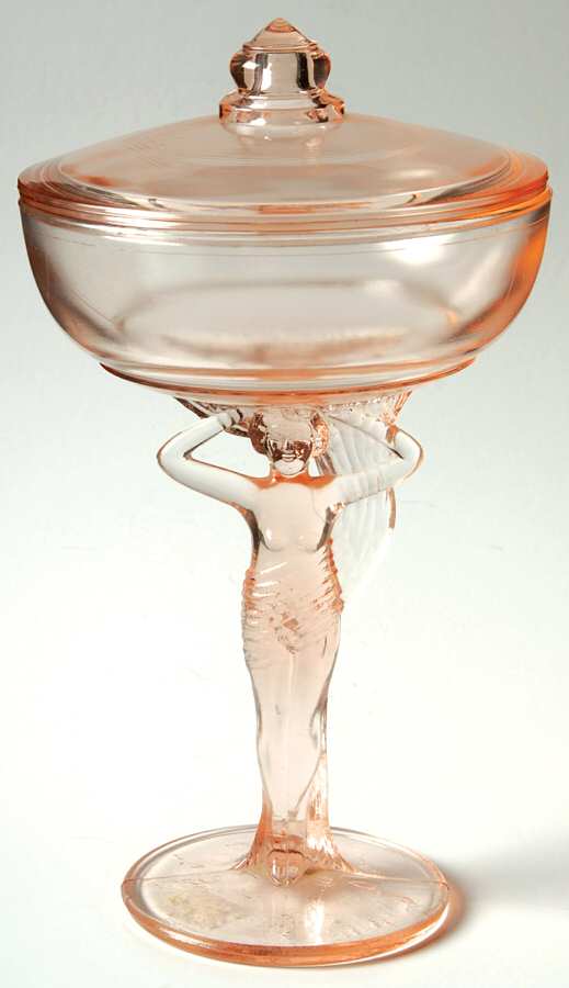 Animals & Figurines Carrie Powder Jar & Lid by Smith Glass -1
