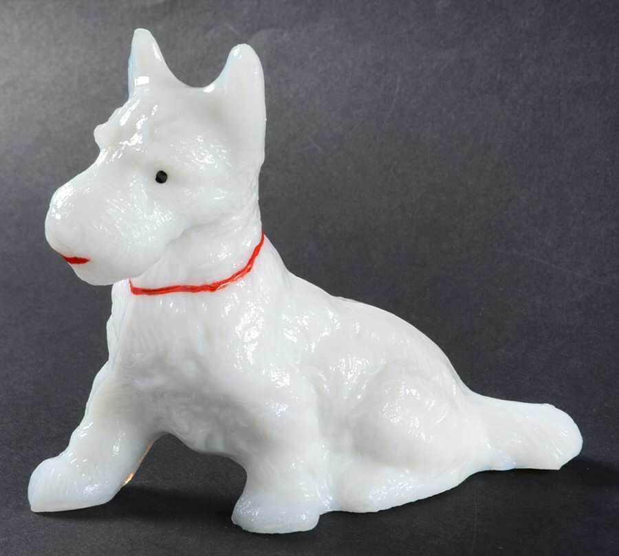 Animals & Figurines #6653 Large Scottie Dog by Smith Glass -1