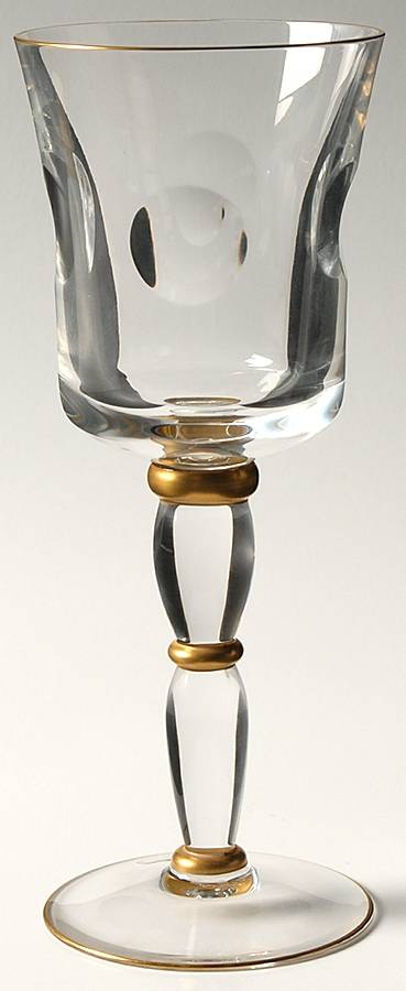 Cosmos Gold Continental Goblet by St Louis-1