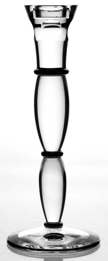 Cosmos Platinum 8" Single Light Candlestick by St Louis-1