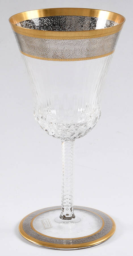 Thistle (Gold Platinum) Continental Goblet by St Louis-1
