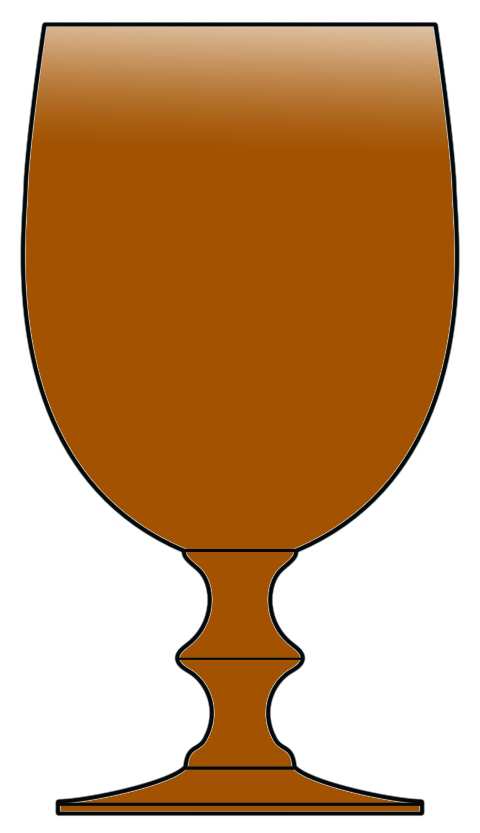 Nybro Amber Water Goblet by Swedish-1