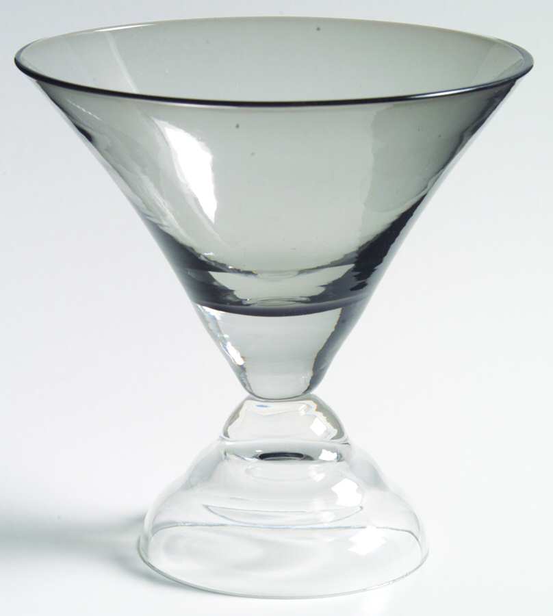 Ridge Smoke Martini Glass by Studio Nova-1
