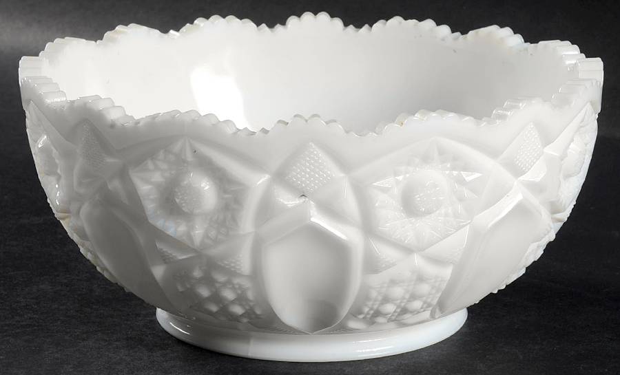 317 Milk Glass 7" Round Bowl by Smith Glass -1