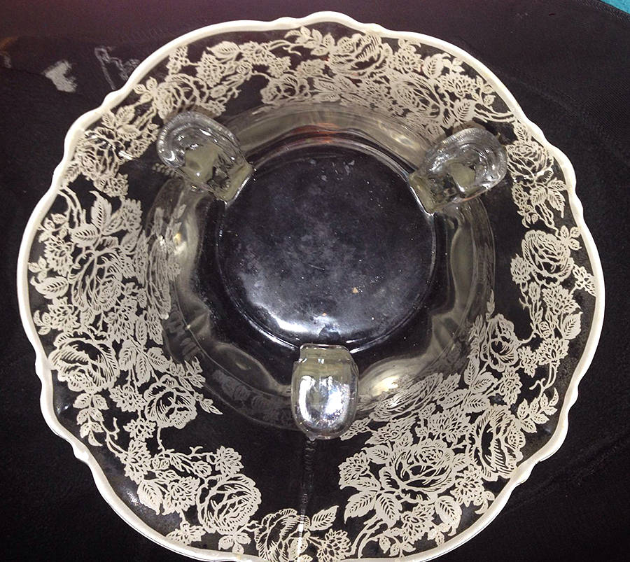 SCI9 11" 3 Toed Dolphin Floral Bowl by Silver City-1