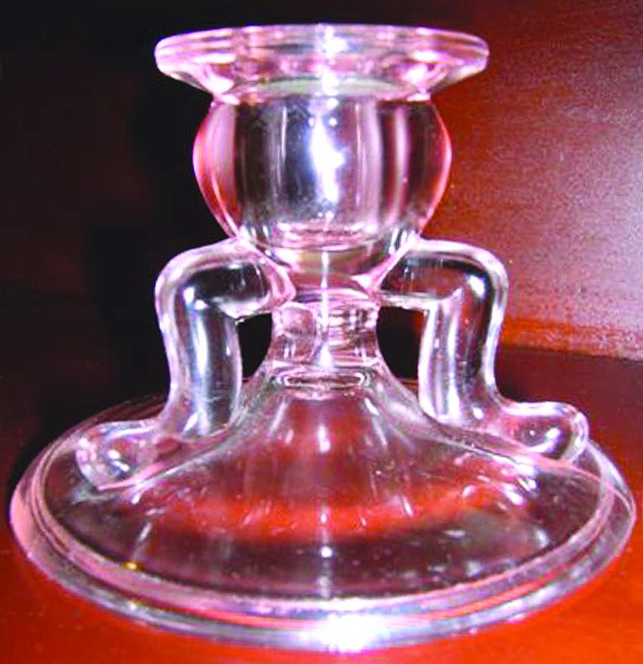 1402 Pink Single Light Candlestick by Smith Glass -1