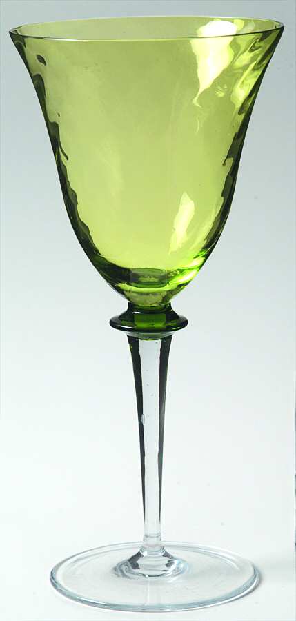 Garda Green (Light) (Swirl Optic) Water Goblet by F Schmidt-1