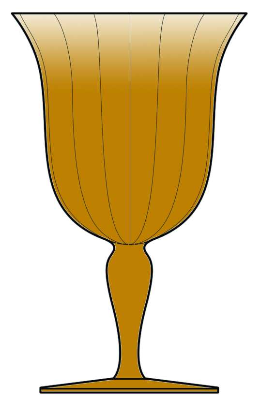 1692 Amber Water Goblet by Steuben-1