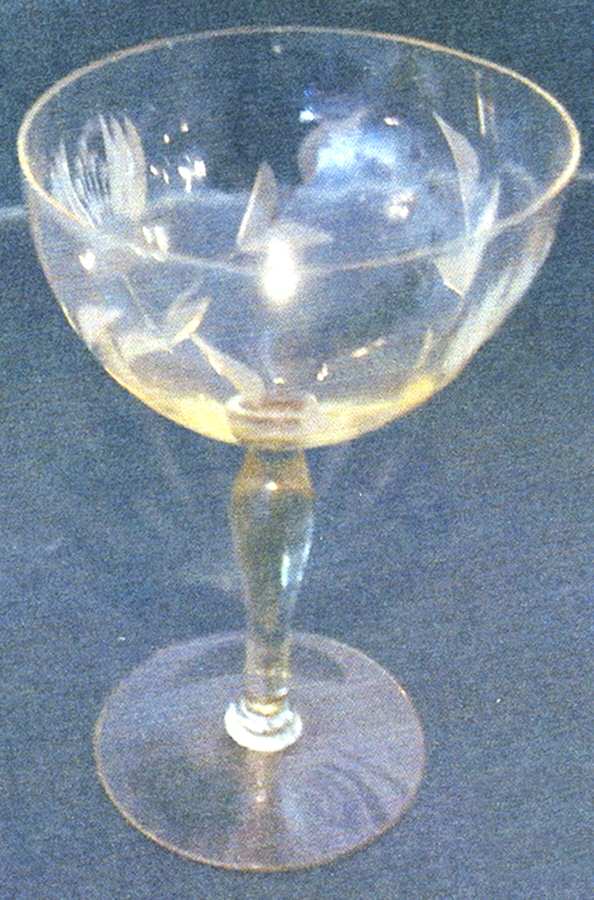 Water Lily Yellow Champagne/Tall Sherbet by Standard Glass-1