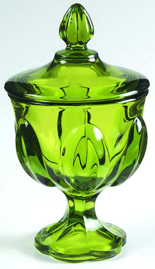 Simplicity Green Candy Jar & Lid by Smith Glass -1