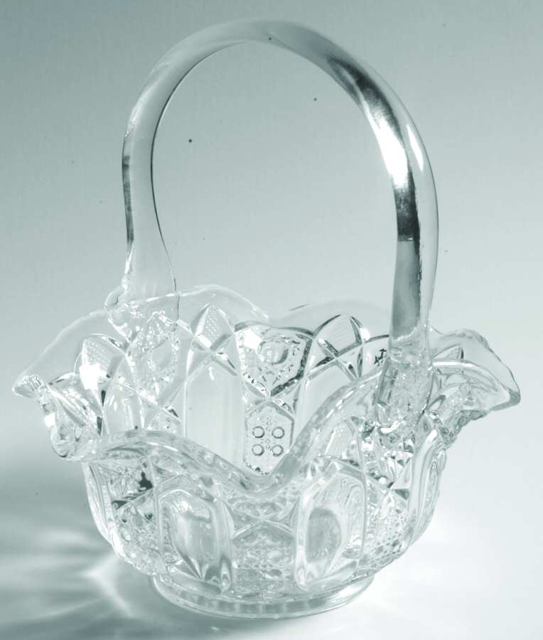 317 Clear 8" Basket by Smith Glass -1