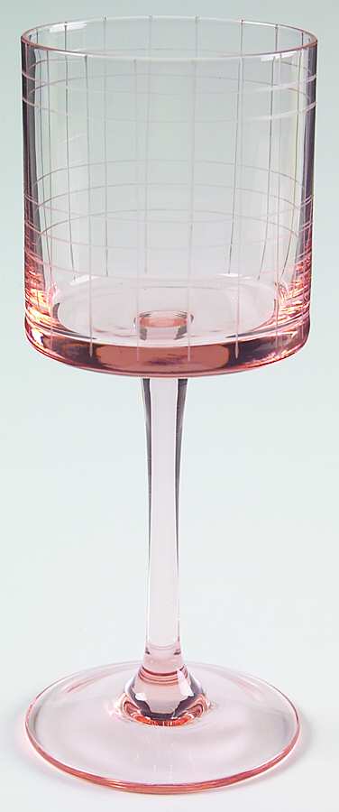 Park Avenue Grid Pink White Wine by Studio Nova-1