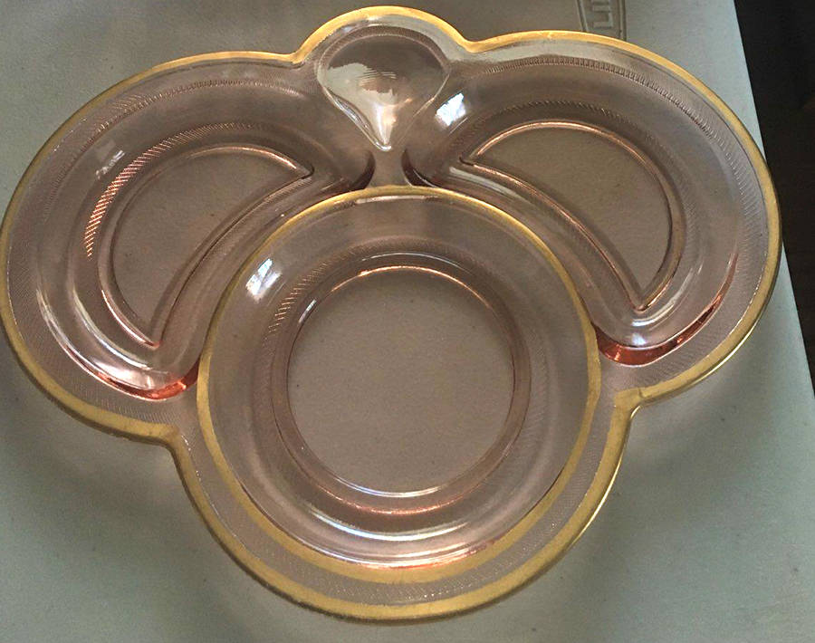 Homestead Pink Snack Plate, No Tumbler by Smith Glass -1