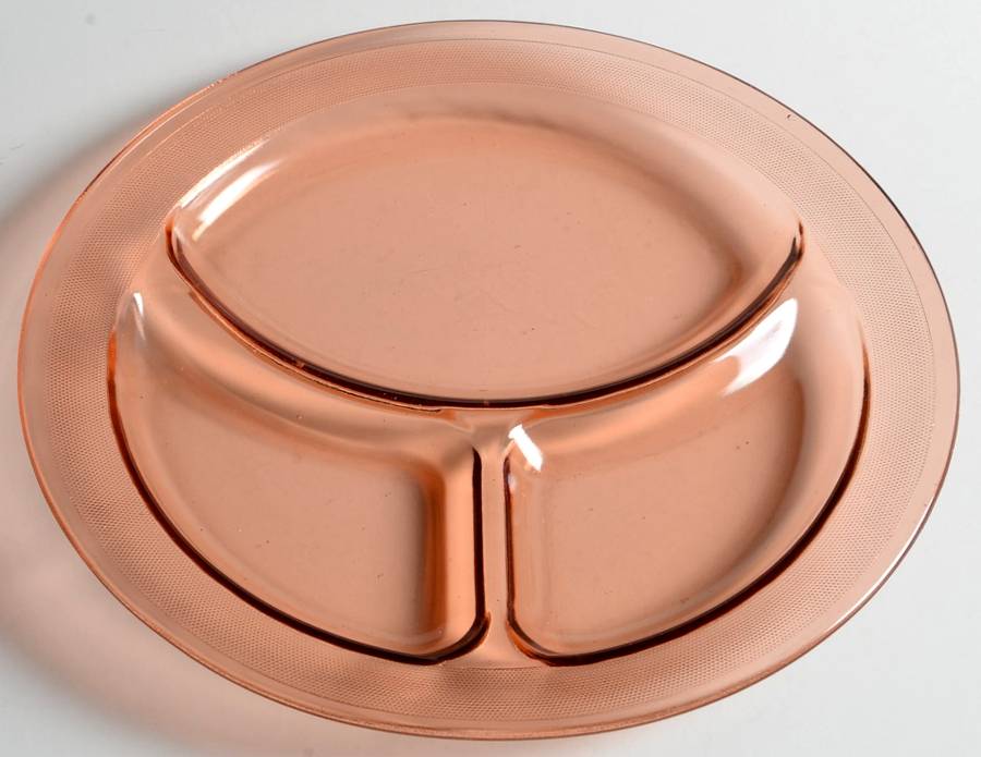 Homestead Pink Grill Plate by Smith Glass -1