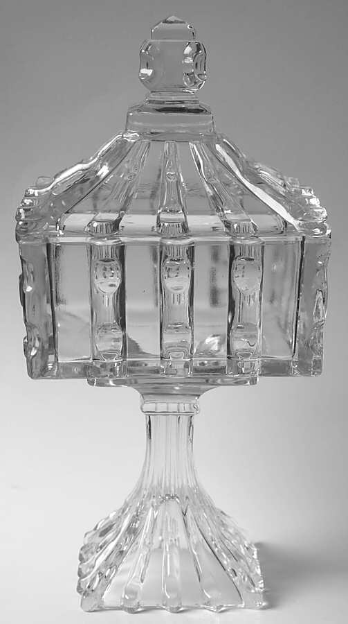 Broken Column Clear 10" Compote & Lid by Smith Glass -1