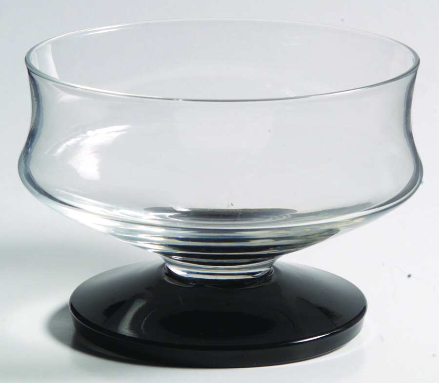 Fashionables Black and Clear (Non Optic) Low Sherbet by Seneca-1