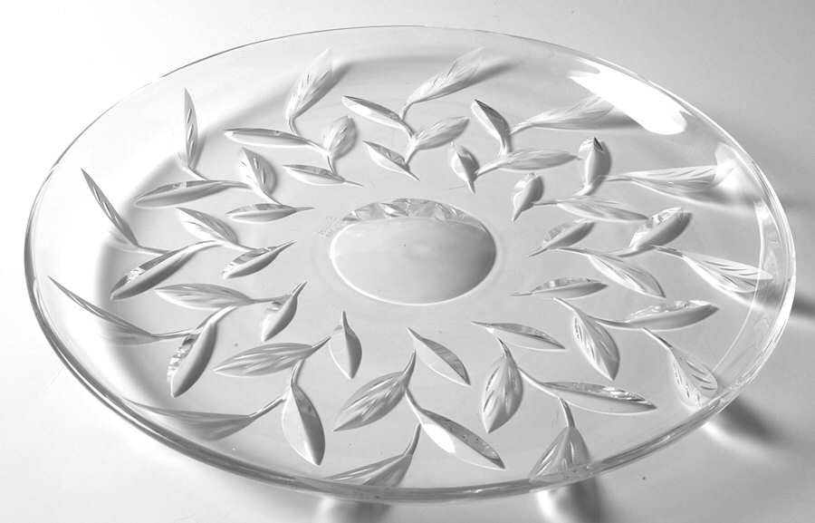 Leaf 12" Round Platter by Stuart-1