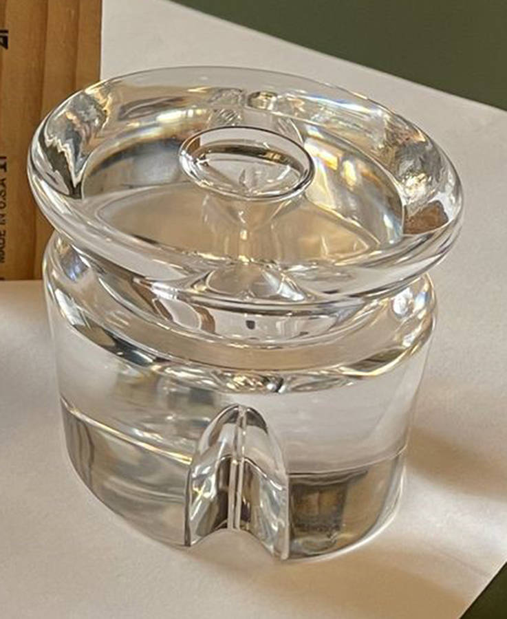 Teardrop Lid for Cocktail Shaker by Steuben-1