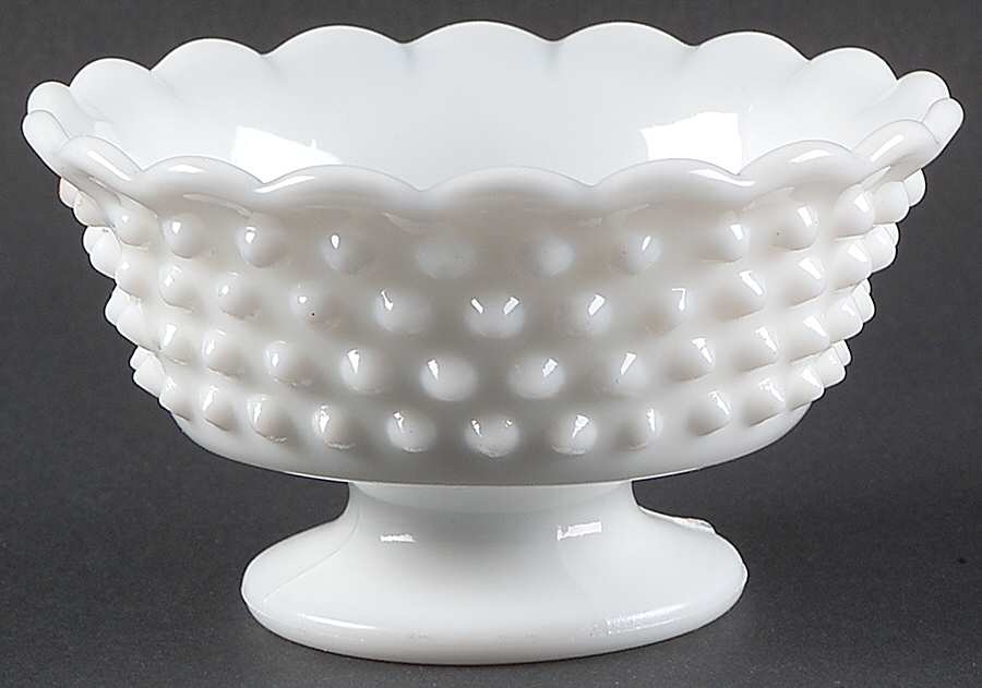 Hobnail Milk Glass Candleholder by Smith Glass -1