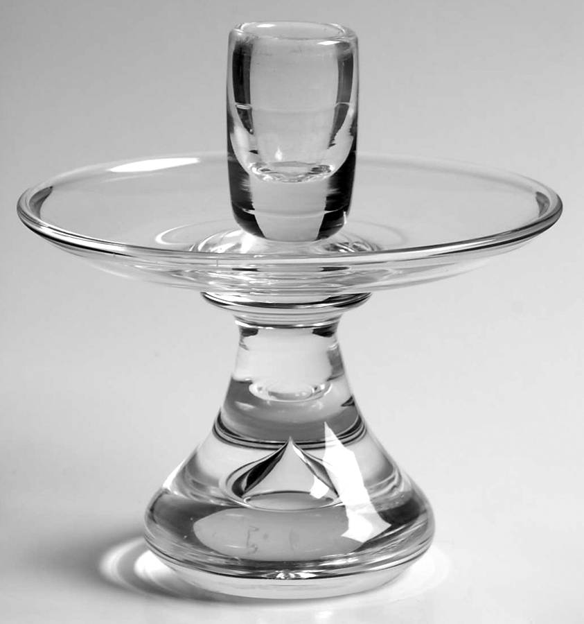 Teardrop 4" Single Light Candlestick by Steuben-1
