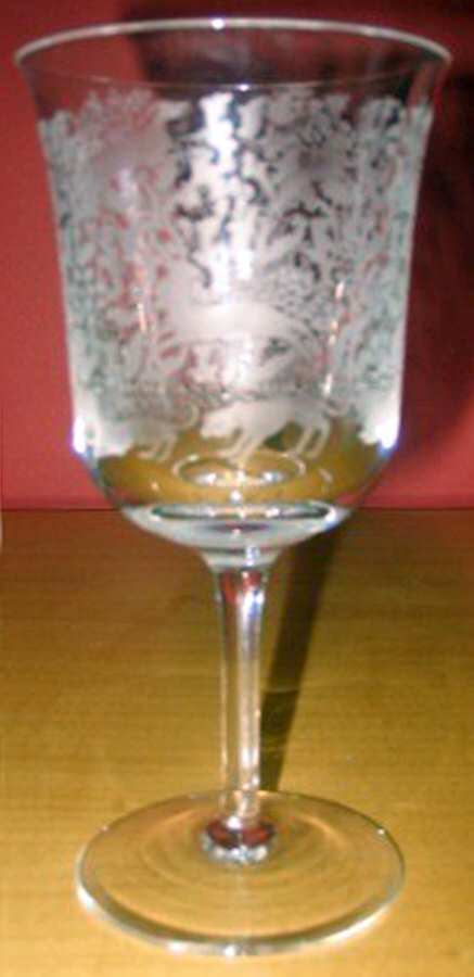 Paisley Hunting Design Wine Glass by Stuart-1