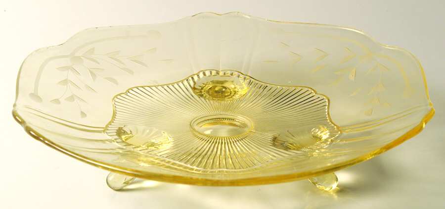 SGM5 Topaz 10" 3-Toed Orange Bowl by Standard Glass-1