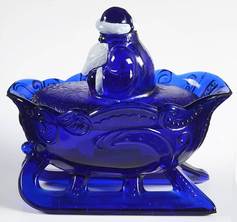 Animals & Figurines #1872 Santa on Sleigh by Summit Art Glass-1