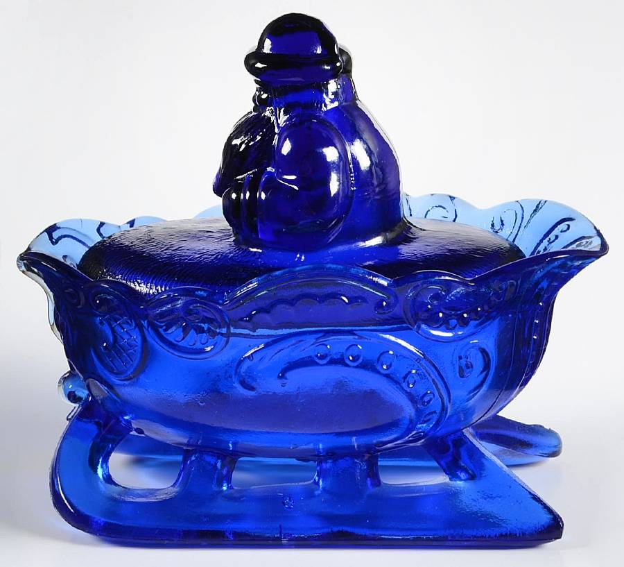 Animals & Figurines #1872 Santa on Sleigh by Summit Art Glass-1