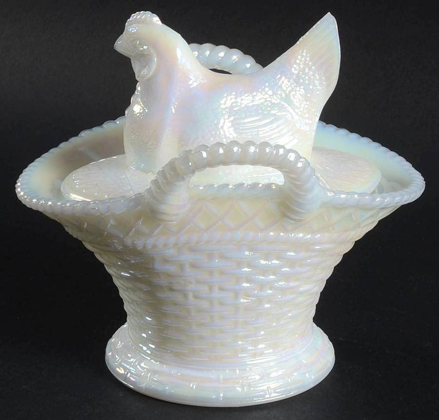 Animals & Figurines Chick on Basket by Summit Art Glass-1