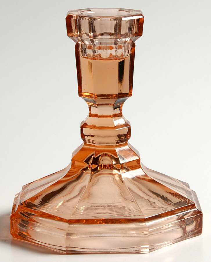 Dominion Pink 4" Single Light Candlestick by Smith Glass -1