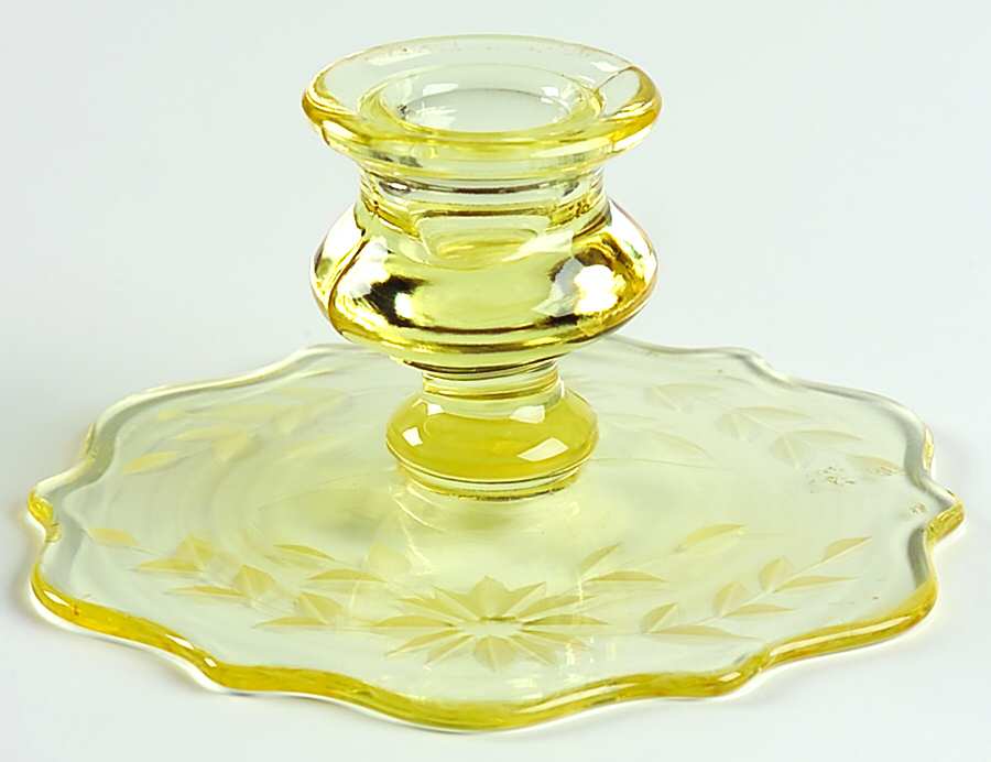 Tyrus Yellow Single Light Candlestick by Standard Glass-1