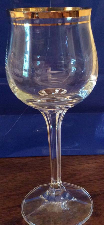 Royal Gold Water Goblet by Society Crystal-1